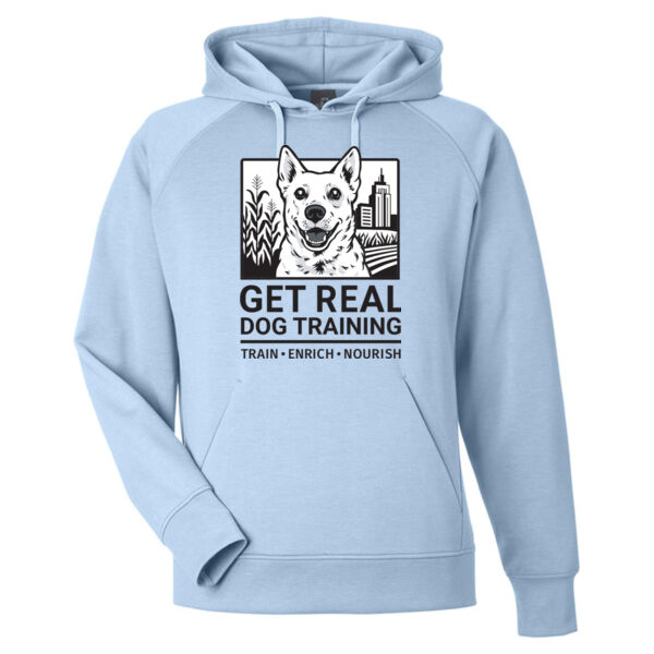 J. America Unisex Apex Fleece Hooded Sweatshirt - Printed Logo Thumbnail